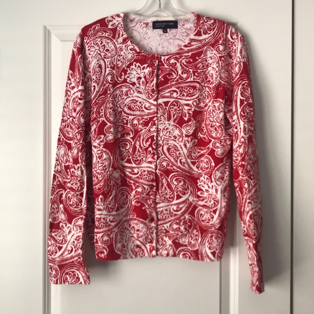 Paisley Print Cardigan